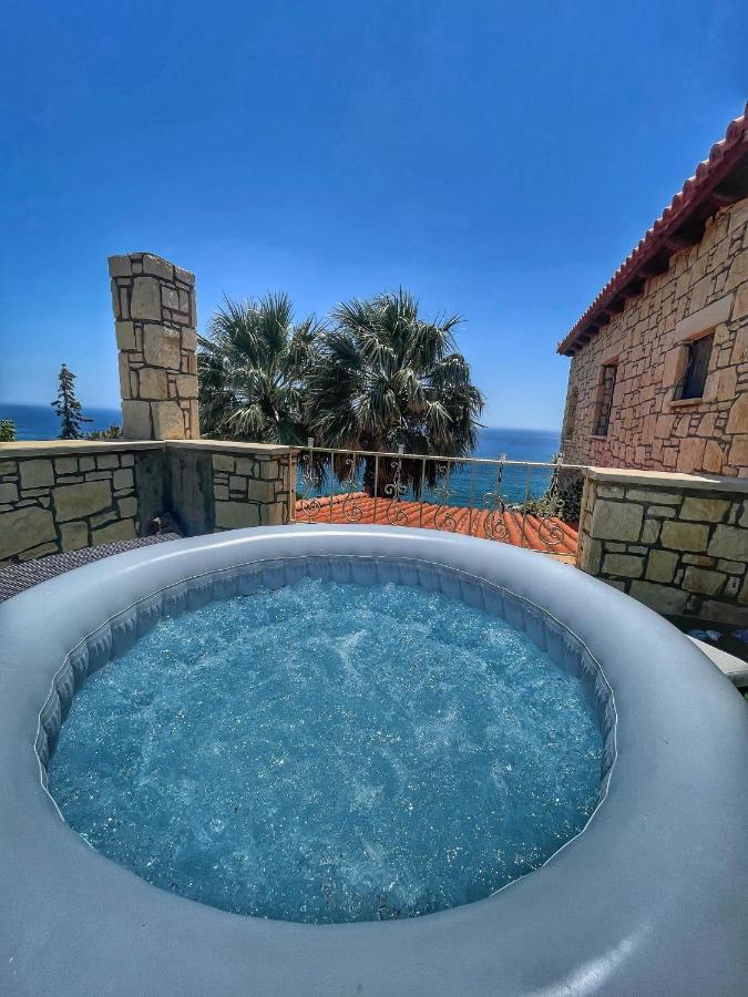 Elouthia Residence With Sea View And Hot Tub Tsoútsouros Exteriör bild